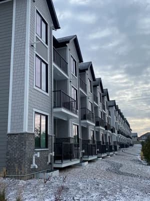 Residential brick home exterior