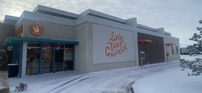 Popeyes restaurant commercial brick work