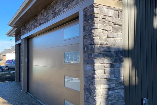 Grey stone pillar detail